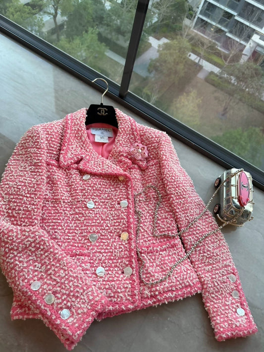 Chanel 96C strawberry pink jacket