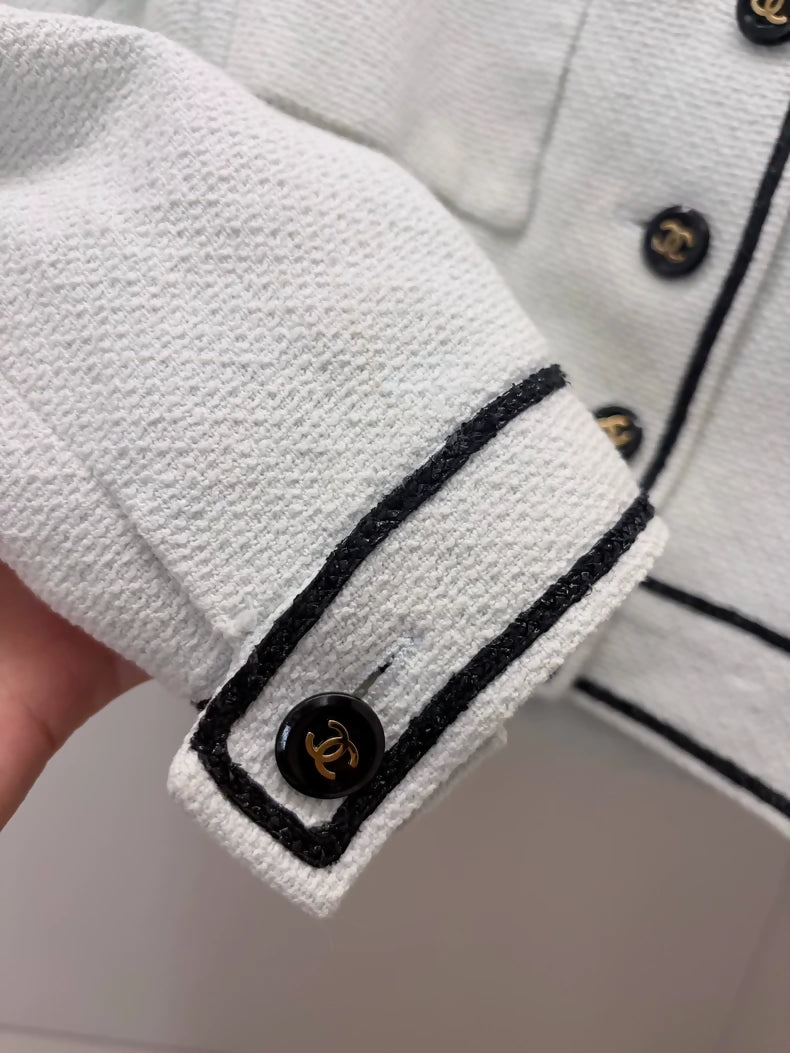 Chanel 95p Barbie Collection Vintage Ice Blue Short Tweed Jacket