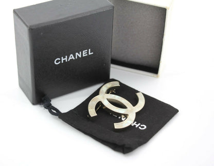 Chanel Vintage B11A Mother-of-Pearl Large CC Matte Gold Brooch