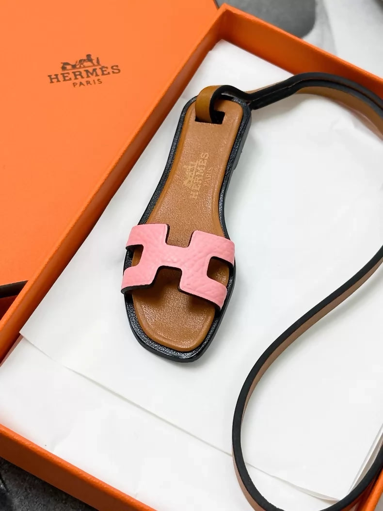 Hermes Oran Nano Bag Charm 5P Pink Epsom Leather
