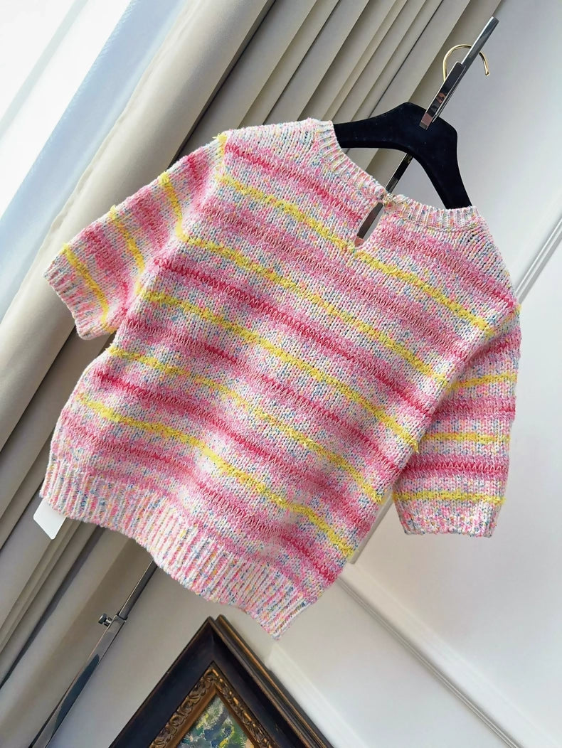 Chanel 24c pink yellow heart top