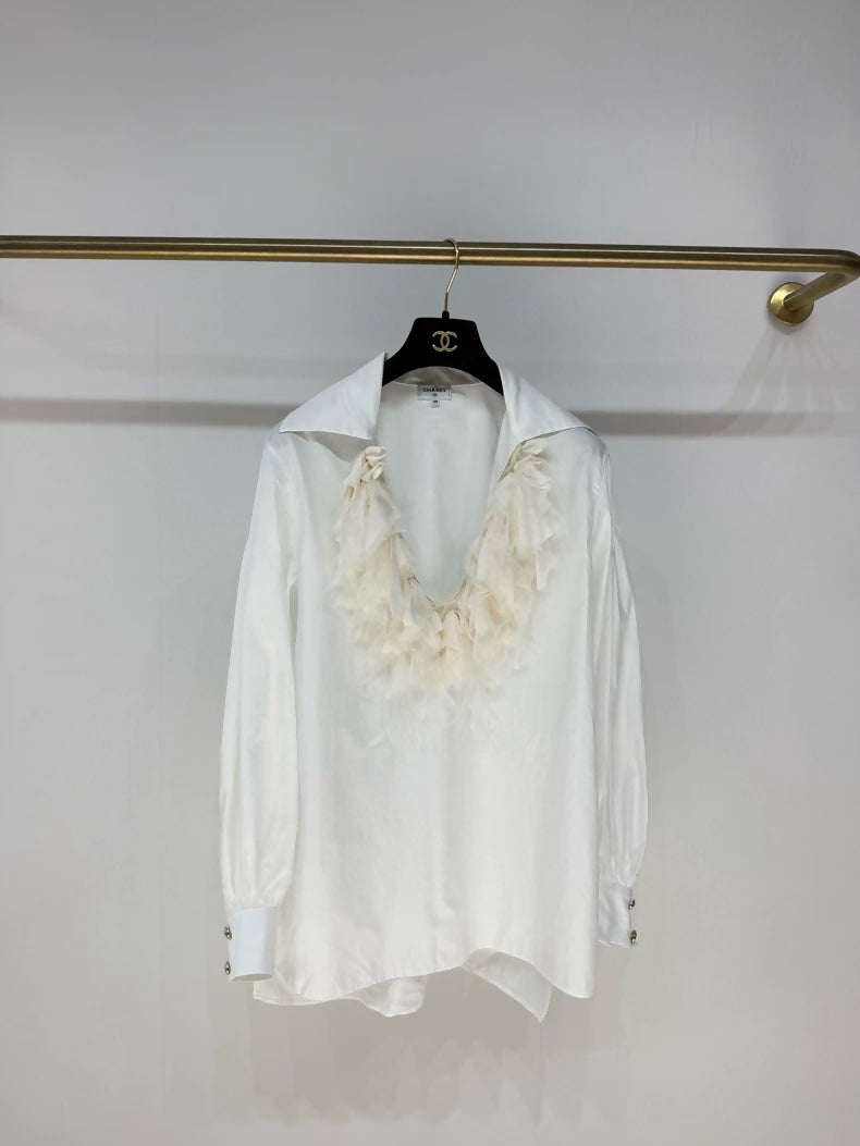 Chanel 20K white feather shirt