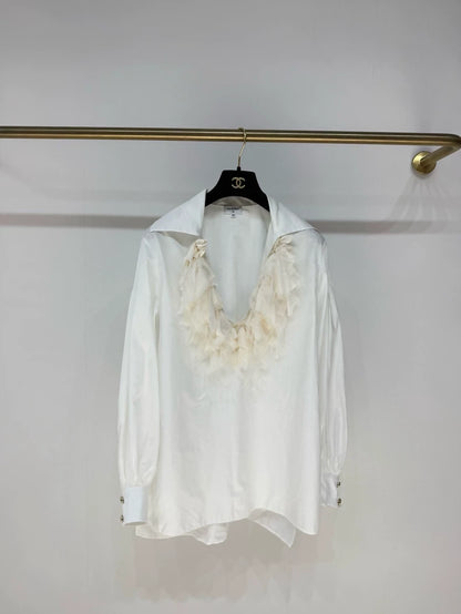 Chanel 20K white feather shirt