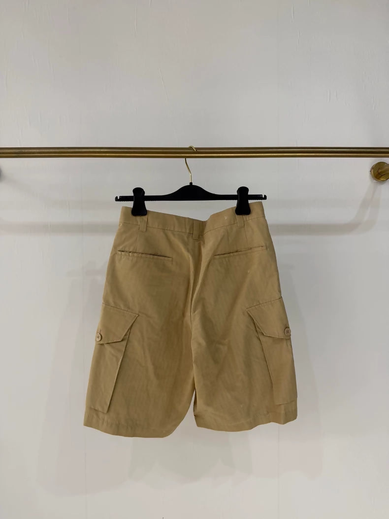 Louis Vuitton all-over embroidered logo cargo shorts
