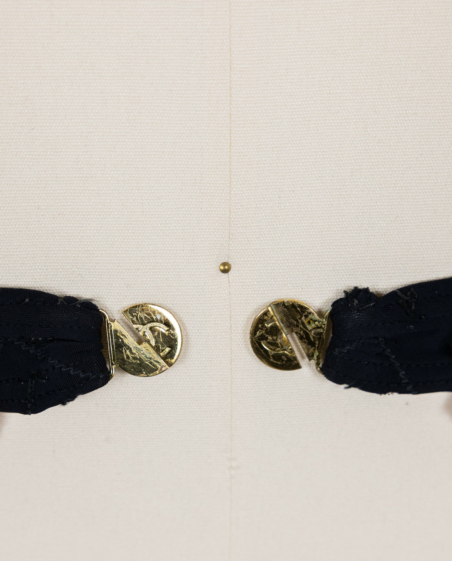 Chanel 1994 Cruise Vintage Black Logo Quilted Bikini