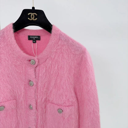 Chanel Snow Collection Snowflake Button Cashmere Cardigan