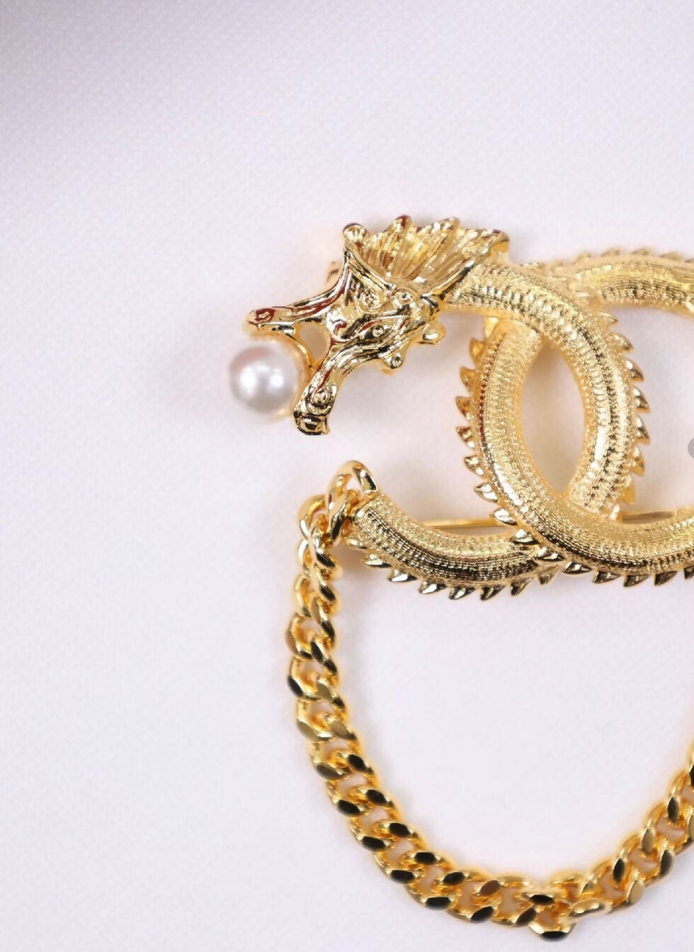 Chanel 24C Dragon Pearl Brooch