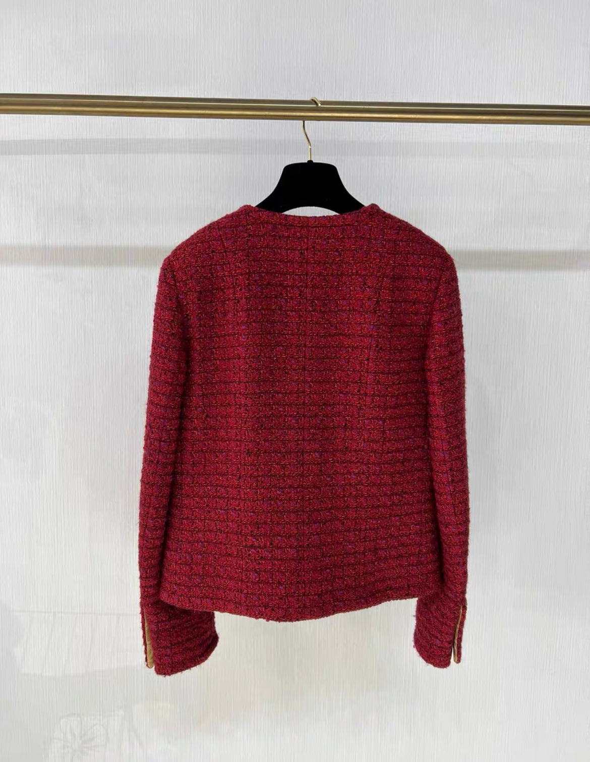 Chanel 23B Red tweed jacket size 34