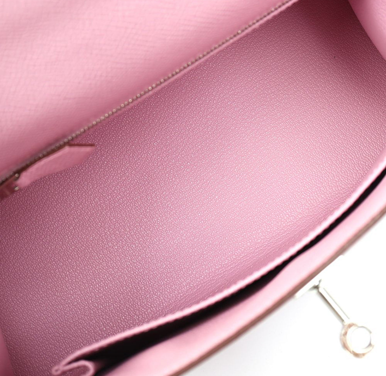 Hermès Kelly Sellier 25 Mauve Sylvestre Epsom Palladium Hardware