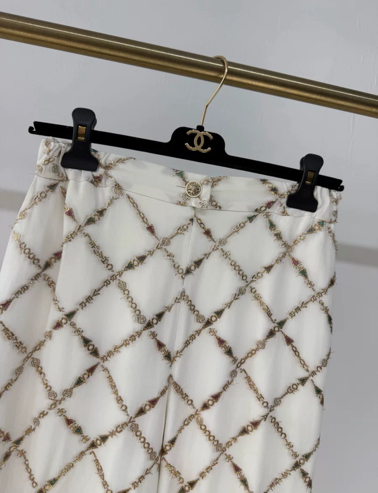 Chanel 22B silk wide-leg pants