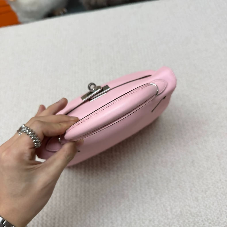 Hermes Kelly 25 3Q pink Sakura Swift leather palladium hardware