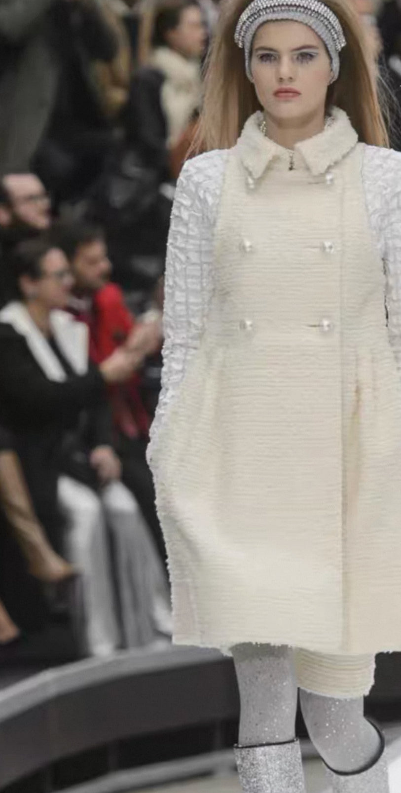 Chanel 17K white coat 
short set