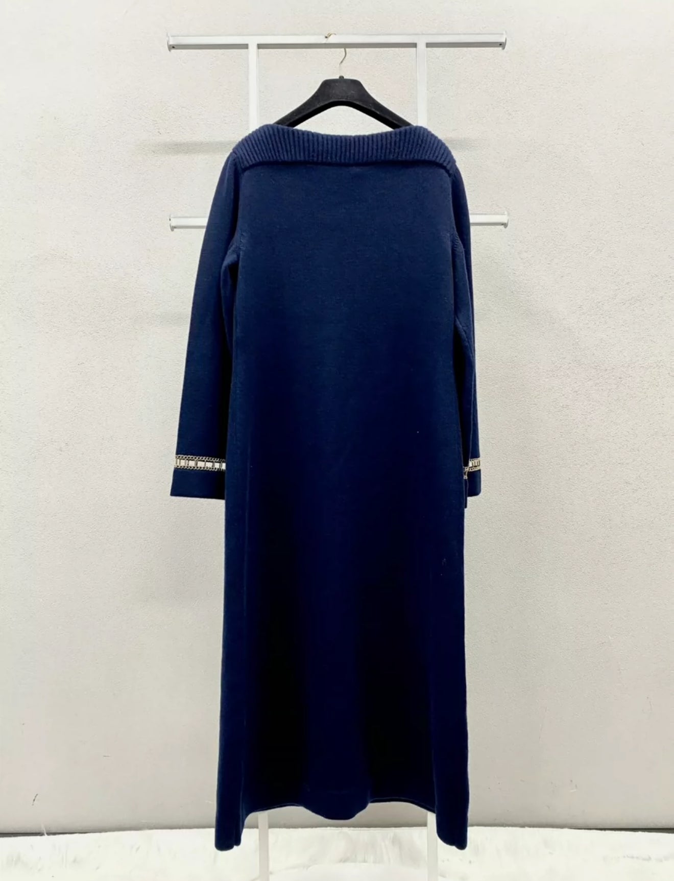 Chanel 20C dark blue knitted dress