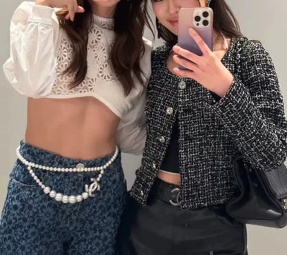 Chanel 24B Black tweed jacket