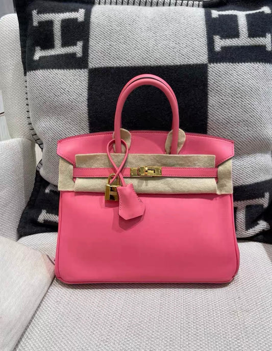 Hermes Birkin 25 Rose Pink Swift Leather With Gold Hardware handbag