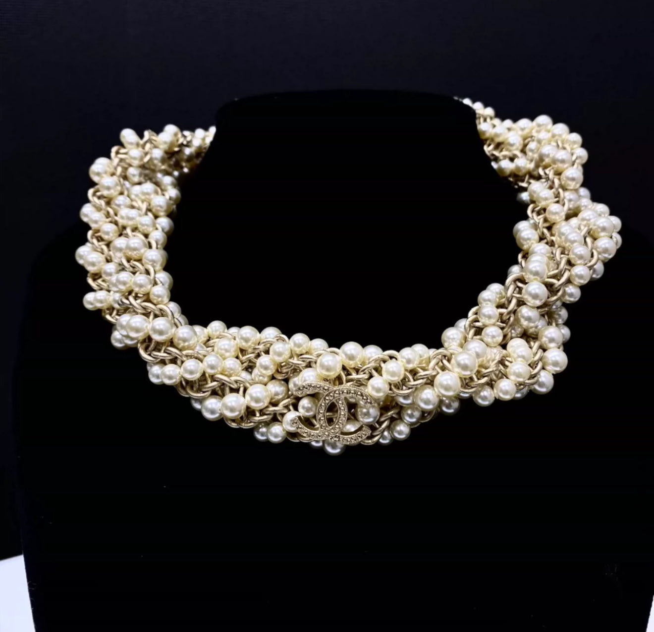 Chanel 17A Multi-Layer Pearl Choker Necklace