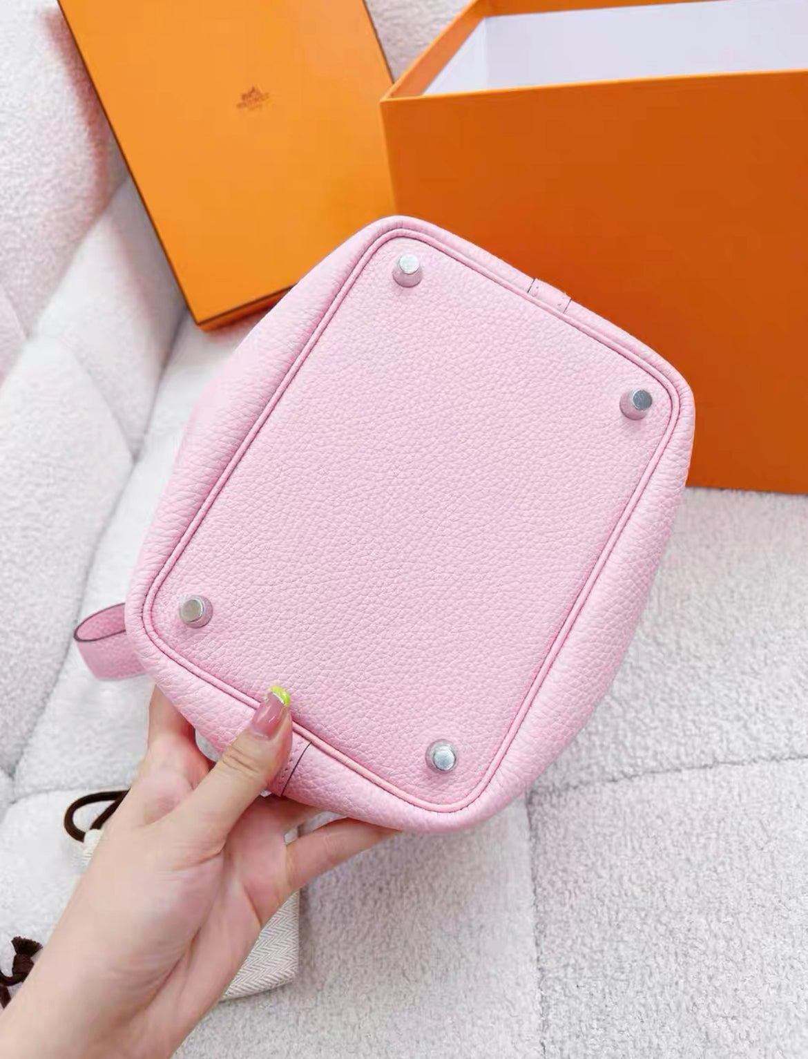 HERMES PICOTIN 18 LOCK BAG 3Q ROSE SAKURA SHW