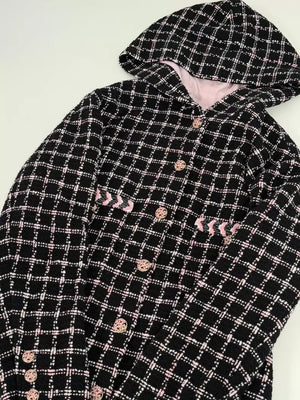 Chanel 24S Black and Pink Long Coat