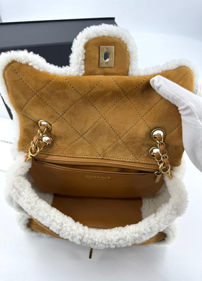 Chanel 2018 Shearling Coco Neige Flap Bag