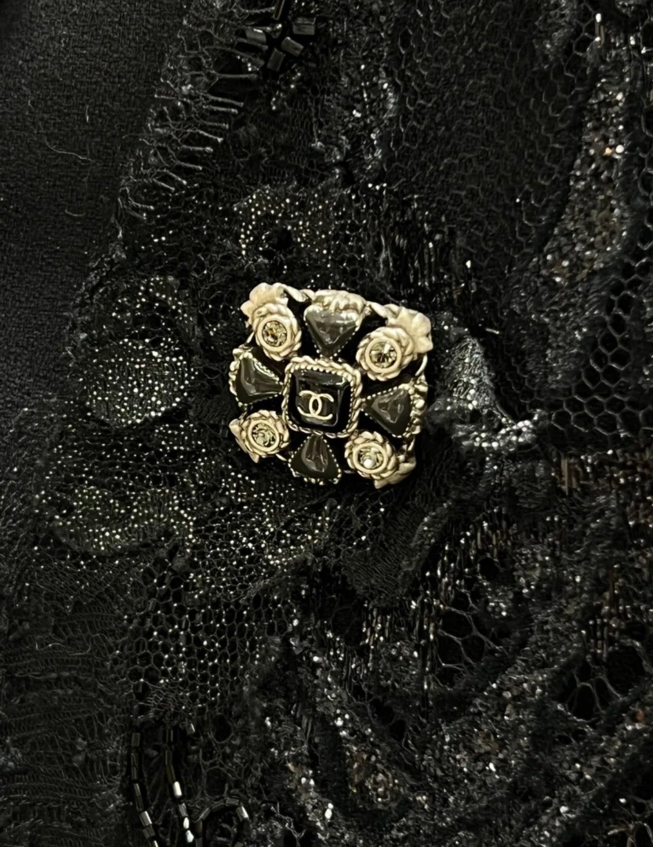 Chanel 11K Black Lace jacket