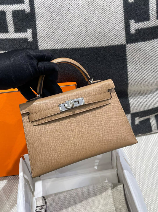 Hermes mini Kelly 20 chai Epsom palladium hardware