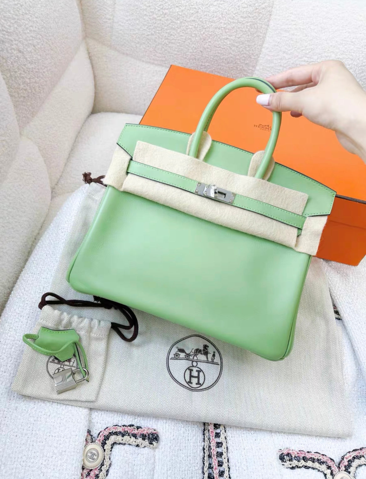 Hermès Hermes Birkin 25 Green - 25 Tote Bag - Used fashion item from Wararni