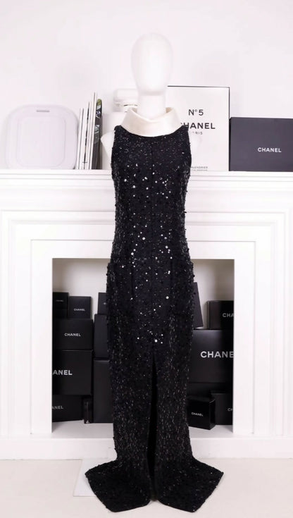 Chanel 2017 Black Sequin Dress