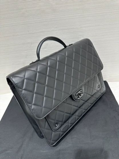 Chanel 25B black briefcase bag