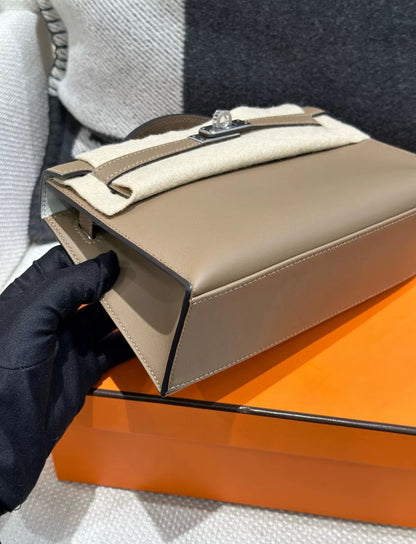 Hermès Mini Kelly Pochette HSS Étoupe Swift Leather Palladium Hardware