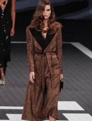 Chanel 24C Gold tweed Coat