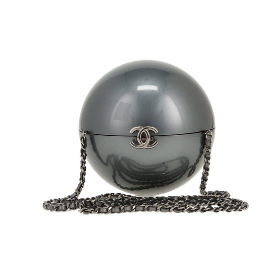 Rare Chanel 2010 Grey Pearl Minaudière