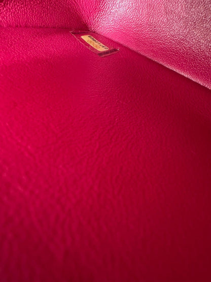 Chanel pink Lambskin Chevron Quilted Medium Double Flap