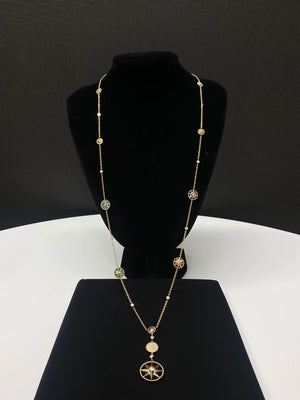 Dior Rose des Vents Compass Rose Heavy Eight-Pointed Star Long Necklace
