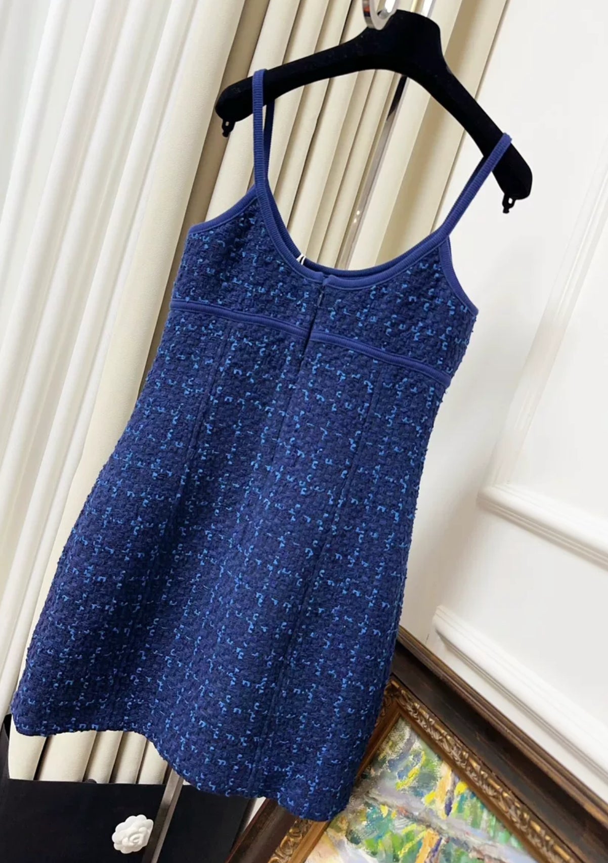 Chanel 24P Blue Tweed Dress