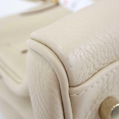 Pre-owned Hermès Fringe Shoulder Kelly 42 JPG Craie Leather Gold Hardware