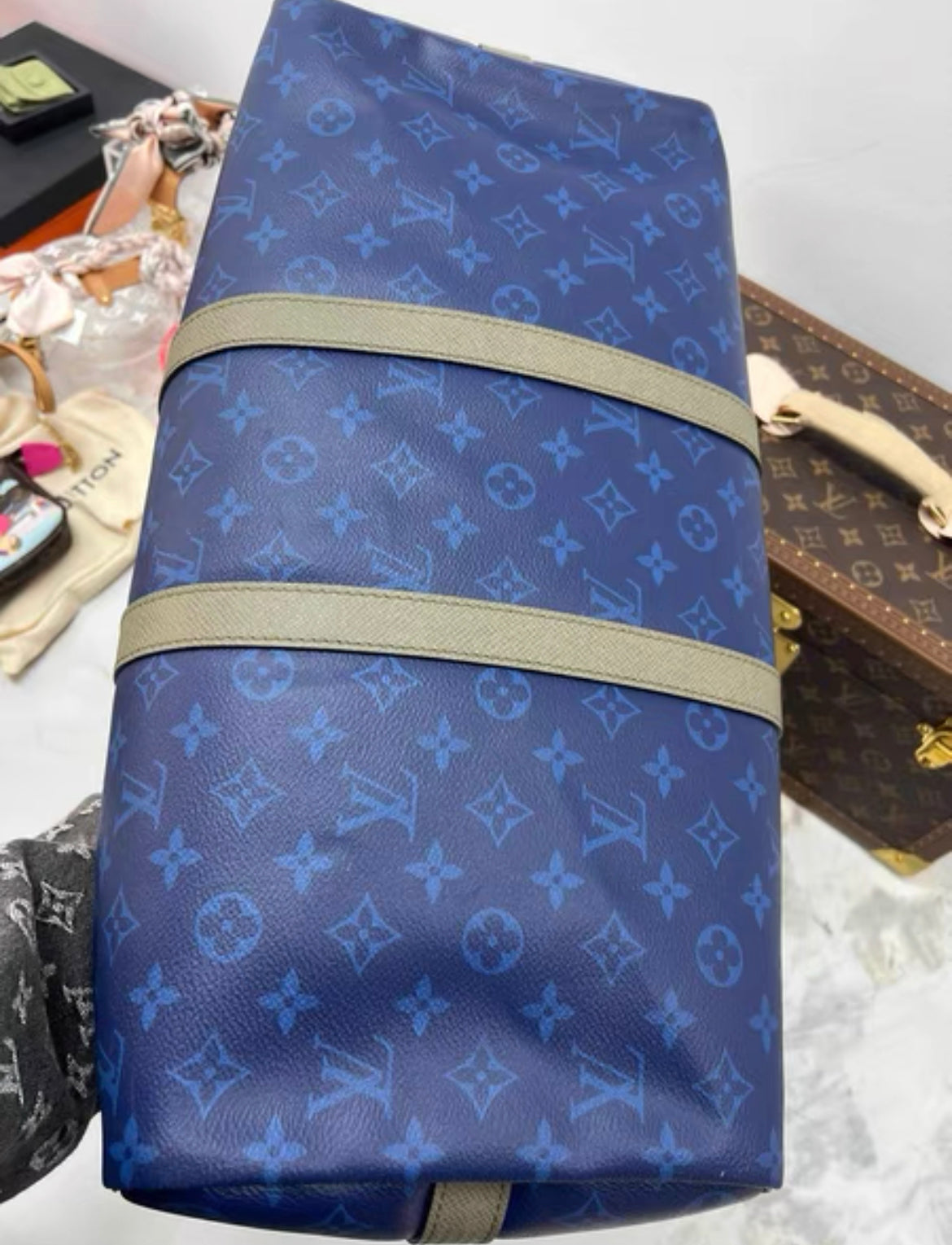 Louis Vuitton Outdoor Keepall Bandouliere Bag Limited Edition Monogram Pacific Canvas 45