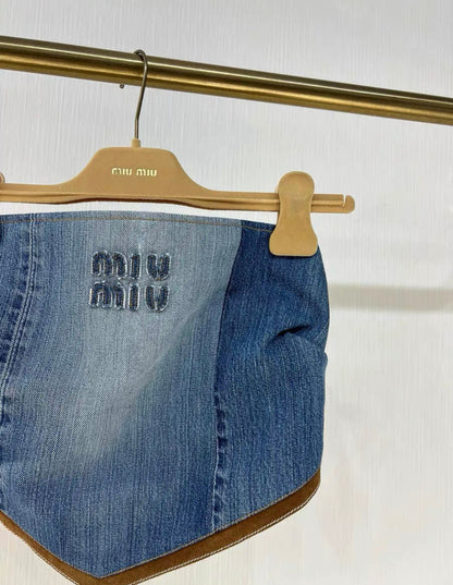 Miu Miu 24SS popular denim top size 38 brand new