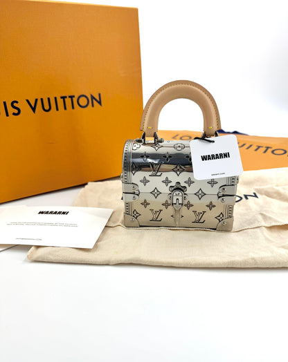 Louis Vuitton 2022 Metal Silver Monogram Mini Treasure Trunk