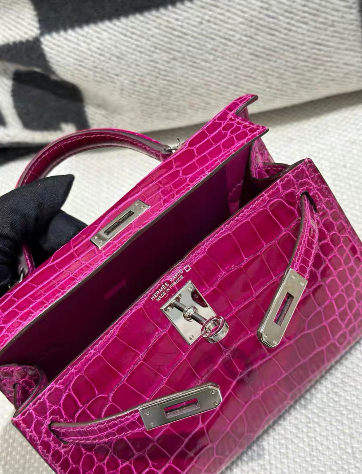 エルメス　マンジェラ　ボルデュック柄　HERMES Hermès Kelly Doll Quelle Idole Picto Terre Battue, Nata, Abricot