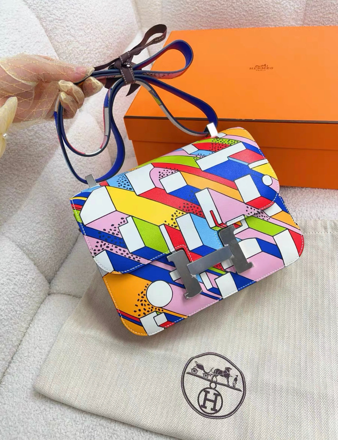 HERMÈS Limited Edition Constance 24 On A Summer Day Multicolor