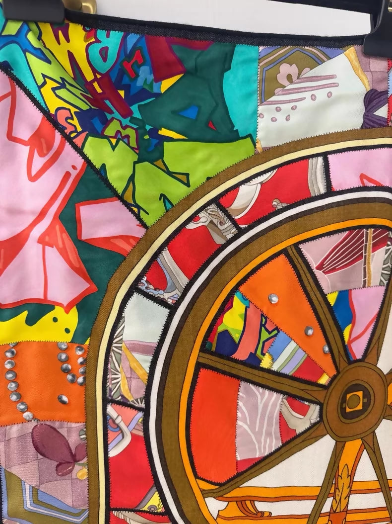 Hermes limited edition silk and cashmere scarf