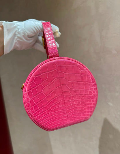 Louis Vuitton Pink Alligator Petite Boite Chapeau