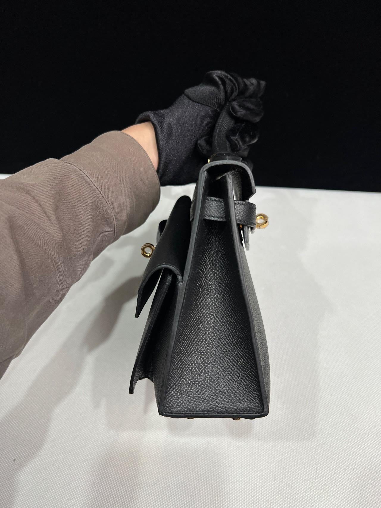 Hermès Kelly Sellier En Desordre 20 Ardoise Epsom Permabrass Hardware