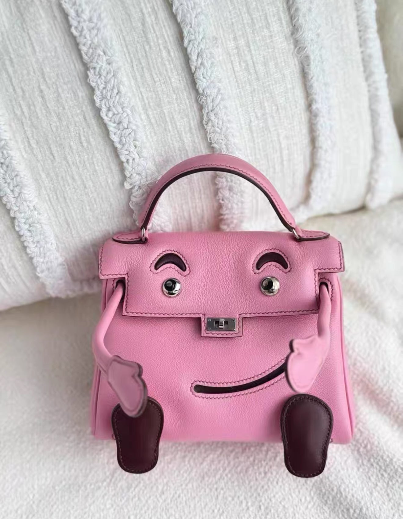 Super rare Hermès Kelly Doll 3Q Sakura Pink Swift leather palladium hardware