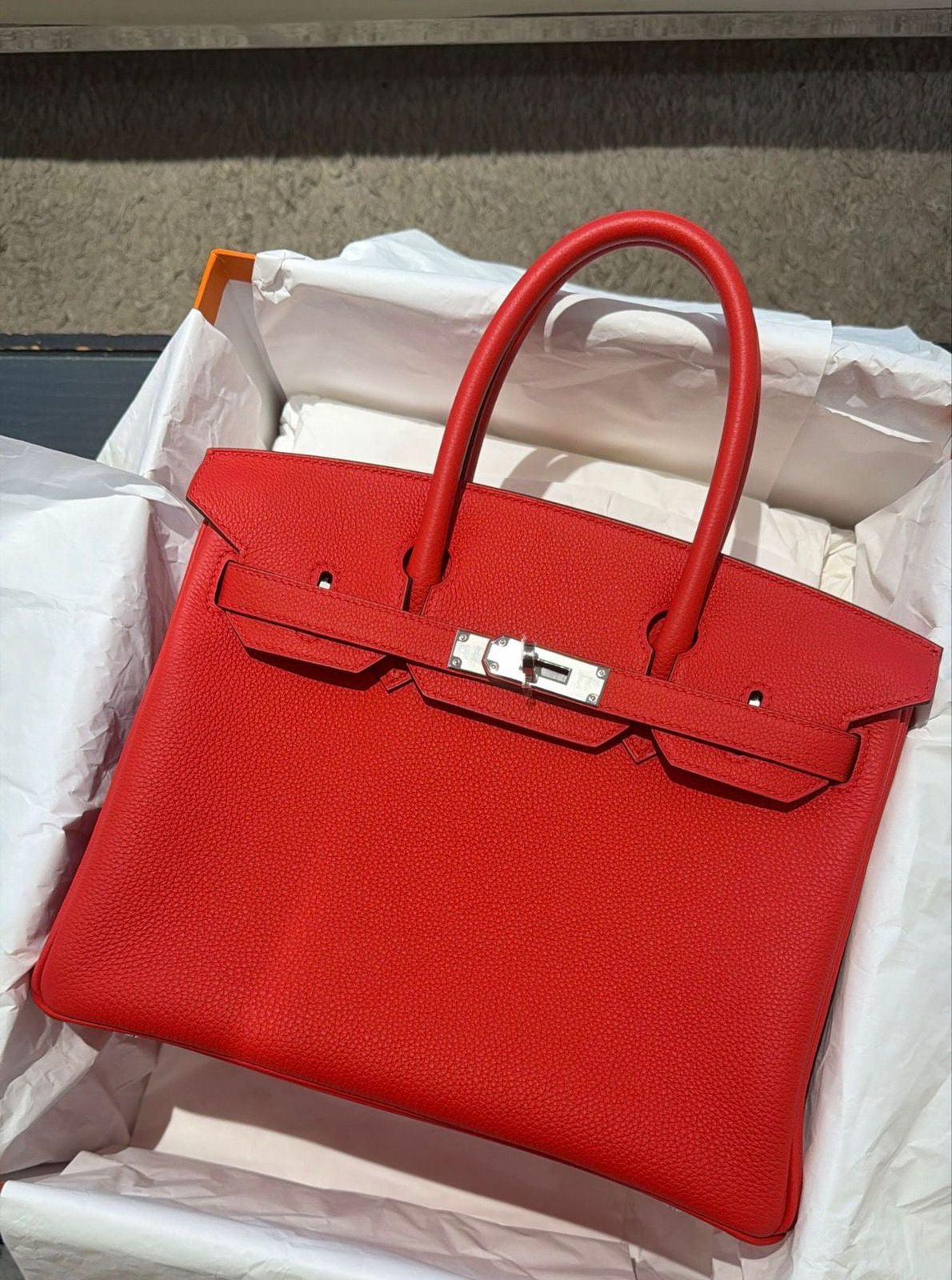 Hermes Birkin 30 Rouge de Coeur Togo Palladium hardware