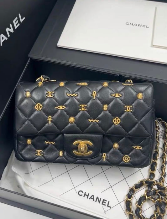 Chanel 2019 Classic Mini Flap Egyptian Amulet