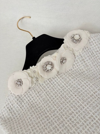 Chanel 25C white Camellia Jacket