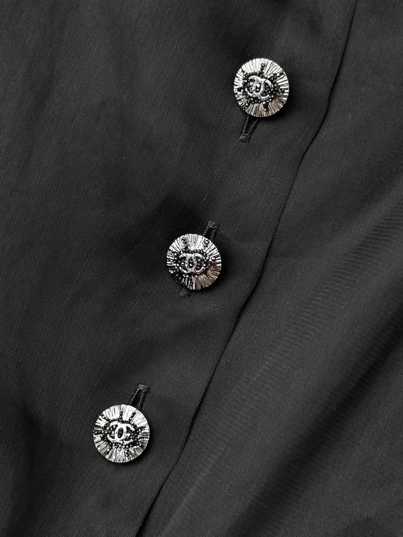 Chanel 24S Black silk  dress