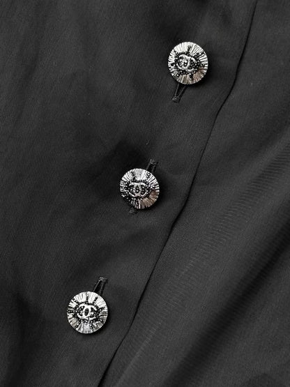Chanel 24S Black silk  dress