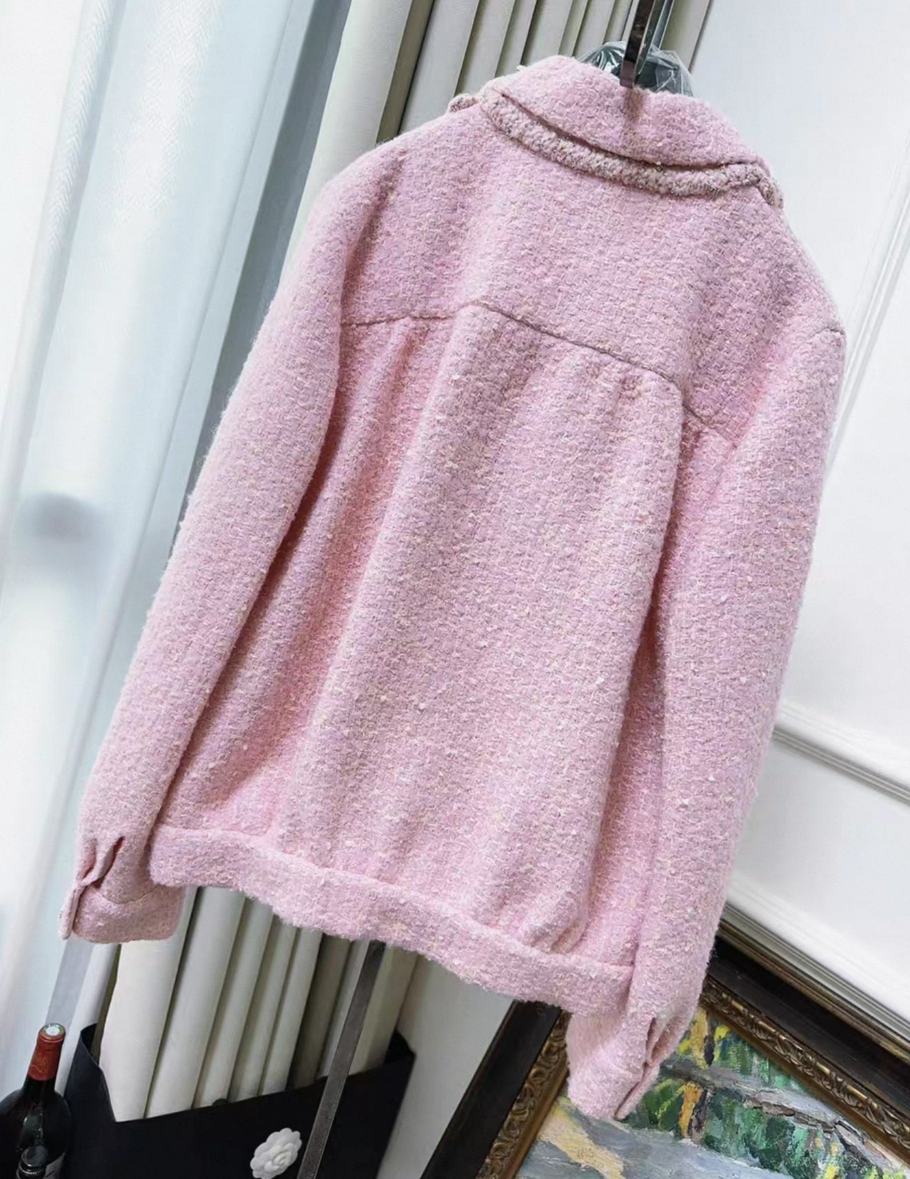 Chanel 23K fall/winter pink tweed jacket
